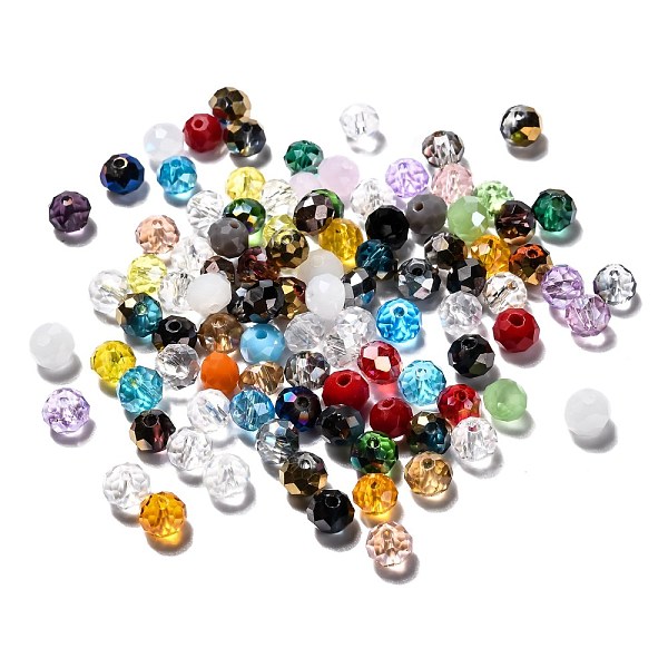 PandaHall Faceted Rondelle Electroplate Glass Beads Strands, Mixed Color, 6x4mm, Hole: 1mm, about 100pcs/bag Glass Rondelle Multicolor
PandaHall Faceted Rondelle Electroplate Glass Beads Strands, Mixed Color, 6x4mm, Hole: 1mm, about 100pcs/bag Glass Rondelle Multicolor
