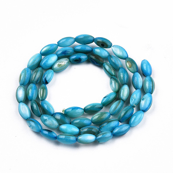 PandaHall Natural Freshwater Shell Beads Strands, Dyed, Rice, Deep Sky Blue, 7.5x4mm, Hole: 0.8mm, about 51~52pcs/strand, 14.96 inch~15.16...
PandaHall Natural Freshwater Shell Beads Strands, Dyed, Rice, Deep Sky Blue, 7.5x4mm, Hole: 0.8mm, about 51~52pcs/strand, 14.96 inch~15.16...