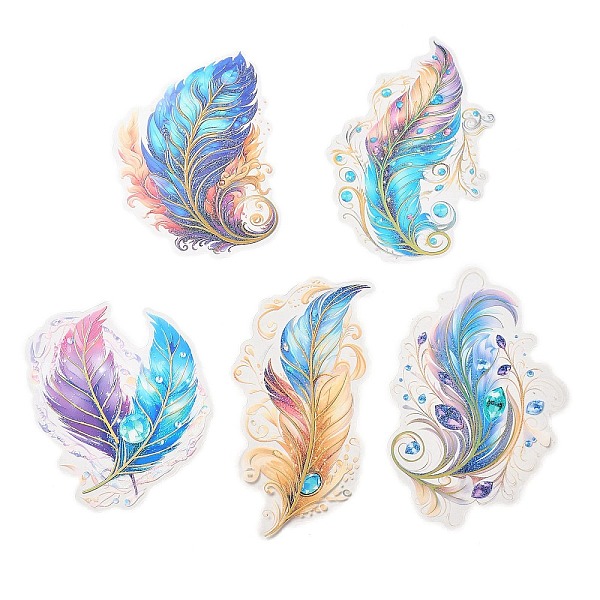 PandaHall 5Pcs 5 Styles Feather Waterproof PET Stickers Sets, Adhesive Decals for DIY Scrapbooking, Photo Album Decoration, Colorful...
PandaHall 5Pcs 5 Styles Feather Waterproof PET Stickers Sets, Adhesive Decals for DIY Scrapbooking, Photo Album Decoration, Colorful...