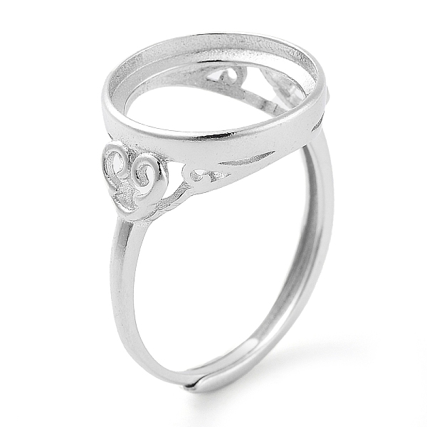 PandaHall Flat Round Adjustable 925 Sterling Silver Ring Components, Open Bezel Setting, Real Platinum Plated, US Size 6 3/4(17.1mm)...
PandaHall Flat Round Adjustable 925 Sterling Silver Ring Components, Open Bezel Setting, Real Platinum Plated, US Size 6 3/4(17.1mm)...
