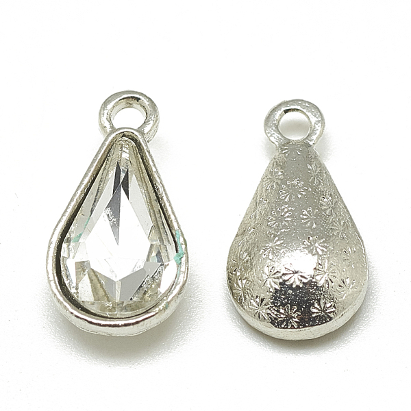 PandaHall Alloy Glass Pendants, Faceted, teardrop, Platinum, Clear, 18x10x5mm, Hole: 2mm Alloy+Glass Teardrop Clear
PandaHall Alloy Glass Pendants, Faceted, teardrop, Platinum, Clear, 18x10x5mm, Hole: 2mm Alloy+Glass Teardrop Clear