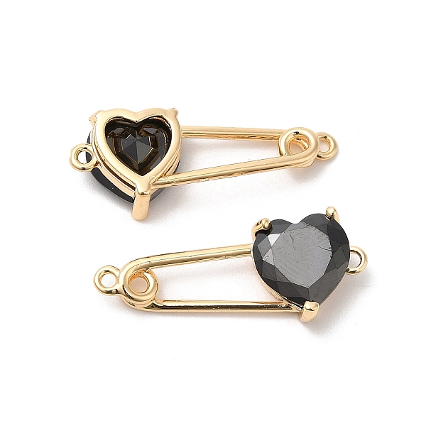 PandaHall Heart Shaped Glass Connector Charms, Real 18K Gold Plated Brass Safety Pin Links, Black, 11x28.5x5.8mm, Hole: 1.4mm Brass+Glass...
PandaHall Heart Shaped Glass Connector Charms, Real 18K Gold Plated Brass Safety Pin Links, Black, 11x28.5x5.8mm, Hole: 1.4mm Brass+Glass...