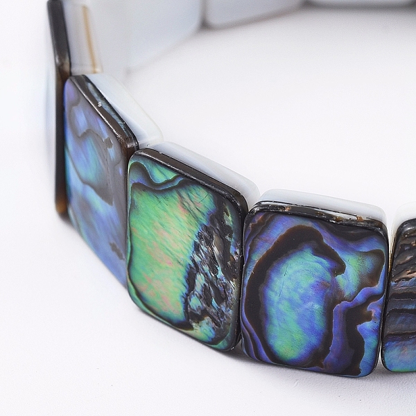 PandaHall Natural Abalone Shell/Paua Shell Stretch Bracelets, Beaded Bracelets, Rectangle, 2 inch(5.2cm) Shell
PandaHall Natural Abalone Shell/Paua Shell Stretch Bracelets, Beaded Bracelets, Rectangle, 2 inch(5.2cm) Shell
