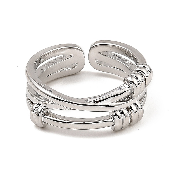 PandaHall Rack Plating Brass Criss Cross Open Cuff Rings, Long-Lasting Plated, Lead Free & Cadmium Free, Platinum, Inner Diameter: 17mm...
PandaHall Rack Plating Brass Criss Cross Open Cuff Rings, Long-Lasting Plated, Lead Free & Cadmium Free, Platinum, Inner Diameter: 17mm...