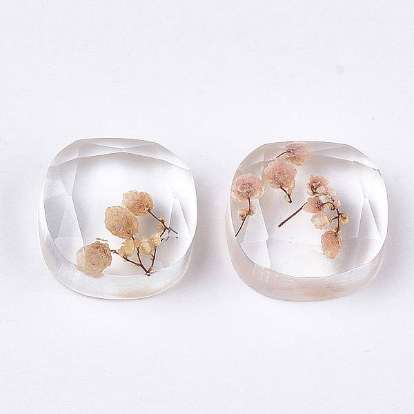 PandaHall Resin Cabochons, with Dried Flower inside, Faceted, Square, Light Yellow, 16x16x7mm Resin Square
PandaHall Resin Cabochons, with Dried Flower inside, Faceted, Square, Light Yellow, 16x16x7mm Resin Square