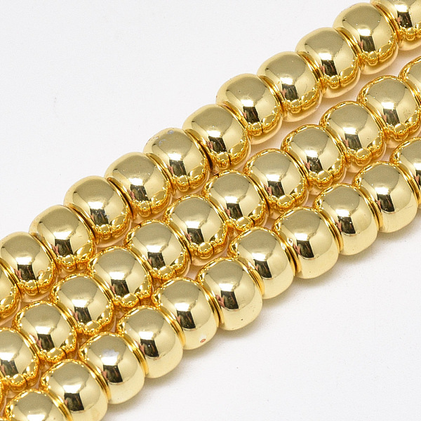 PandaHall Electroplate Non-magnetic Synthetic Hematite Beads Strands, Rondelle, Golden Plated, 6x4mm, Hole: 2mm, about 97pcs/strand, 15.7...
PandaHall Electroplate Non-magnetic Synthetic Hematite Beads Strands, Rondelle, Golden Plated, 6x4mm, Hole: 2mm, about 97pcs/strand, 15.7...