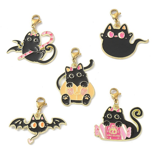 PandaHall Halloween Theme Cat Alloy Enamel Pendant Decorations, with Golden Tone 304 Stainless Steel Lobster Claw Clasps, Mixed Color..., Multicolor
PandaHall Halloween Theme Cat Alloy Enamel Pendant Decorations, with Golden Tone 304 Stainless Steel Lobster Claw Clasps, Mixed Color..., Multicolor