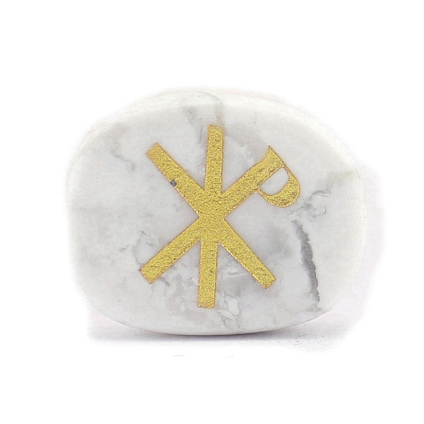 PandaHall Natural Howlite ChiRho Symbol Healing Chakra Reiki Stone, Display Decorations, Oval, 20x25x6.5mm Howlite Oval
PandaHall Natural Howlite ChiRho Symbol Healing Chakra Reiki Stone, Display Decorations, Oval, 20x25x6.5mm Howlite Oval