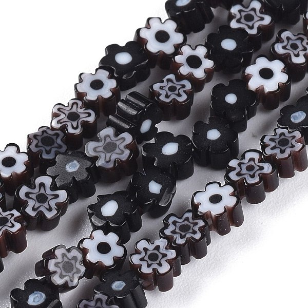 PandaHall Handmade Millefiori Glass Bead Strands, Flower, Black, 3.7~5.6x2.6mm, Hole: 1mm, about 88~110pcs/Strand, 15.75''(40cm) Millefiori...
PandaHall Handmade Millefiori Glass Bead Strands, Flower, Black, 3.7~5.6x2.6mm, Hole: 1mm, about 88~110pcs/Strand, 15.75''(40cm) Millefiori...