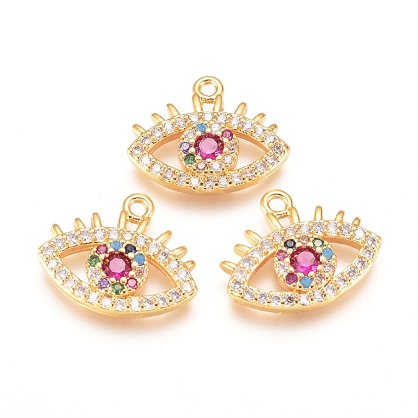 PandaHall Brass Micro Pave Cubic Zirconia Pendants, Eye, Colorful, Golden, 12x15x2mm, Hole: 1mm Brass+Cubic Zirconia Eye
PandaHall Brass Micro Pave Cubic Zirconia Pendants, Eye, Colorful, Golden, 12x15x2mm, Hole: 1mm Brass+Cubic Zirconia Eye