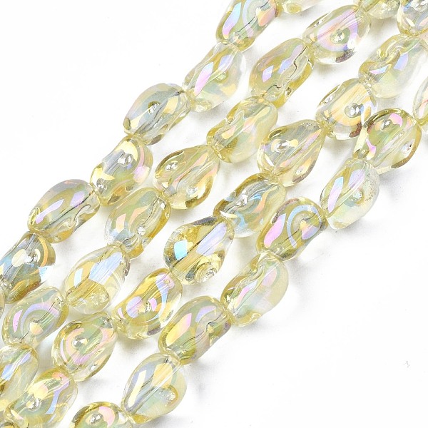 PandaHall Electroplate Transparent Glass Beads Strands, AB Color Plated, Snake, Light Goldenrod Yellow, 8.5~9.5x7x6mm, Hole: 1mm, about...
PandaHall Electroplate Transparent Glass Beads Strands, AB Color Plated, Snake, Light Goldenrod Yellow, 8.5~9.5x7x6mm, Hole: 1mm, about...