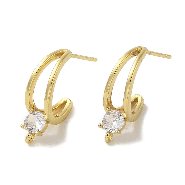 PandaHall Rack Plating Brass Micro Pave Cubic Zirconia Studs Earrings Findings, Long-Lasting Plated, Lead Free & Cadmium Free, Real 18K Gold...
PandaHall Rack Plating Brass Micro Pave Cubic Zirconia Studs Earrings Findings, Long-Lasting Plated, Lead Free & Cadmium Free, Real 18K Gold...