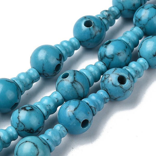 PandaHall Synthetic Turquoise 3-Hole Guru Bead Strands, for Buddhist Jewelry Making, T-Drilled Beads, 16x10mm, Hole: 2~2.5mm Synthetic...
PandaHall Synthetic Turquoise 3-Hole Guru Bead Strands, for Buddhist Jewelry Making, T-Drilled Beads, 16x10mm, Hole: 2~2.5mm Synthetic...