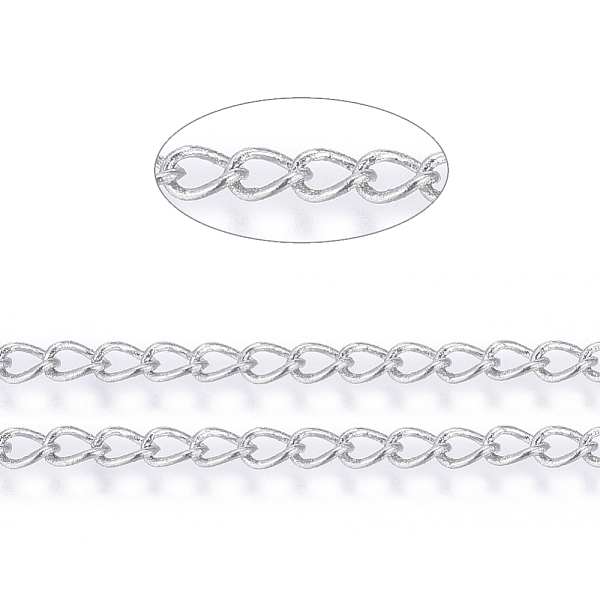 PandaHall Brass Twisted Chains, Curb Chains, with Spool, Soldered, Lead Free & Nickel Free & Cadmium Free, Platinum, 4x3x0.45mm Brass
PandaHall Brass Twisted Chains, Curb Chains, with Spool, Soldered, Lead Free & Nickel Free & Cadmium Free, Platinum, 4x3x0.45mm Brass