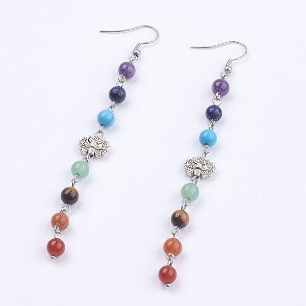 PandaHall Chakra Jewelry, Natural & Synthetic Gemstone Dangle Earrings, with Tibetan Style Pendants and 304 Stainless Steel Earring Hooks...
PandaHall Chakra Jewelry, Natural & Synthetic Gemstone Dangle Earrings, with Tibetan Style Pendants and 304 Stainless Steel Earring Hooks...
