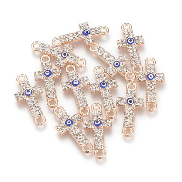 PandaHall Alloy Rhinestone Links connectors, with Enamel, Cross with Evil Eye, Light Gold, 25.5x12x2.5mm, Hole: 2mm Alloy Rhinestone+Enamel..., Clear
PandaHall Alloy Rhinestone Links connectors, with Enamel, Cross with Evil Eye, Light Gold, 25.5x12x2.5mm, Hole: 2mm Alloy Rhinestone+Enamel..., Clear