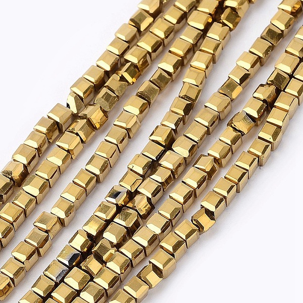 PandaHall Electroplate Crystal Glass Faceted Cube Beads Strands, Full Plated, Golden Plated, 2x2x2mm, Hole: 1mm, about 101pcs/strand, 9 inch..., Gold
PandaHall Electroplate Crystal Glass Faceted Cube Beads Strands, Full Plated, Golden Plated, 2x2x2mm, Hole: 1mm, about 101pcs/strand, 9 inch..., Gold