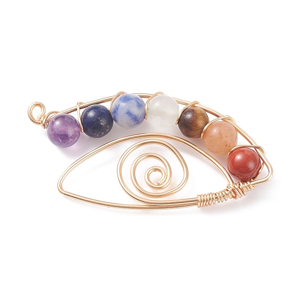 PandaHall Natural Gemstone Pendants, Natural Red Rainbow Jasper & Yellow Aventurine & Tiger Eye & QUartz Crystal & Blue Spot Stone & Lapis...
PandaHall Natural Gemstone Pendants, Natural Red Rainbow Jasper & Yellow Aventurine & Tiger Eye & QUartz Crystal & Blue Spot Stone & Lapis...