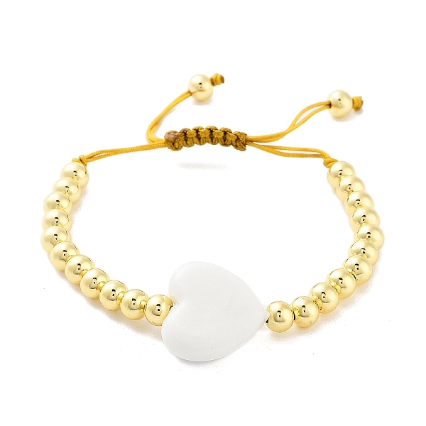 PandaHall Handmade Lampwork Heart Bracelets, Adjustable 6mm Round Brass Braided Bead Bracelets for Women, Real 18K Gold Plated, White, Inner...
PandaHall Handmade Lampwork Heart Bracelets, Adjustable 6mm Round Brass Braided Bead Bracelets for Women, Real 18K Gold Plated, White, Inner...