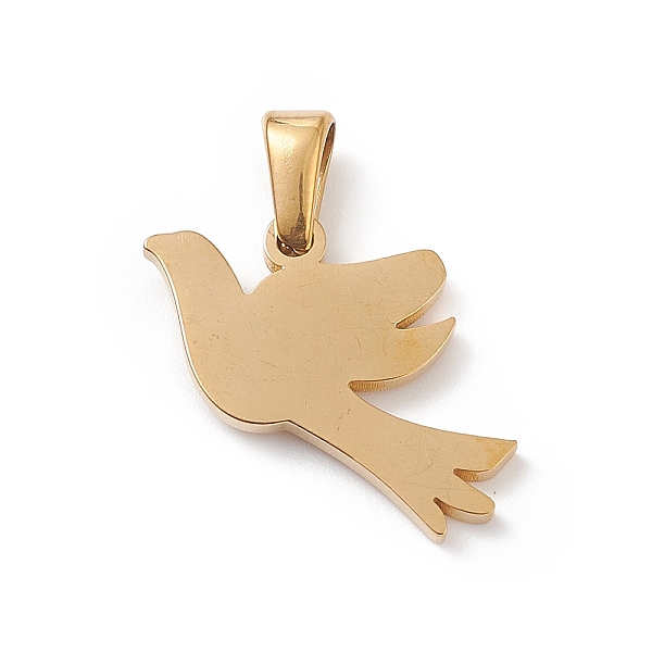 PandaHall Vacuum Plating 304 Stainless Steel Pendants, Laser Cut, Pigeon Charms, Golden, 16.5x12.5x1mm, Hole: 2x4.5mm 304 Stainless Steel...
PandaHall Vacuum Plating 304 Stainless Steel Pendants, Laser Cut, Pigeon Charms, Golden, 16.5x12.5x1mm, Hole: 2x4.5mm 304 Stainless Steel...