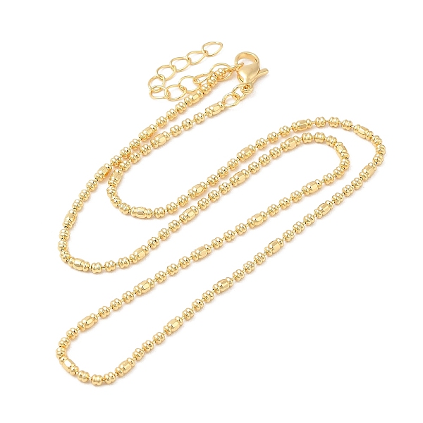 PandaHall Rack Plating Brass Column Ball Chain Necklace for Women, Lead Free & Cadmium Free, Real 18K Gold Plated, 17.87 inch(45.4cm) Brass
PandaHall Rack Plating Brass Column Ball Chain Necklace for Women, Lead Free & Cadmium Free, Real 18K Gold Plated, 17.87 inch(45.4cm) Brass