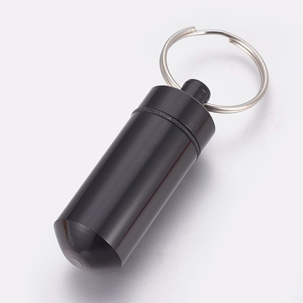 PandaHall Outdoor Portable Aluminium Alloy Small Pill Case, with Iron Key Ring, Black, 50.5x17mm Aluminum Alloy Column Black
PandaHall Outdoor Portable Aluminium Alloy Small Pill Case, with Iron Key Ring, Black, 50.5x17mm Aluminum Alloy Column Black