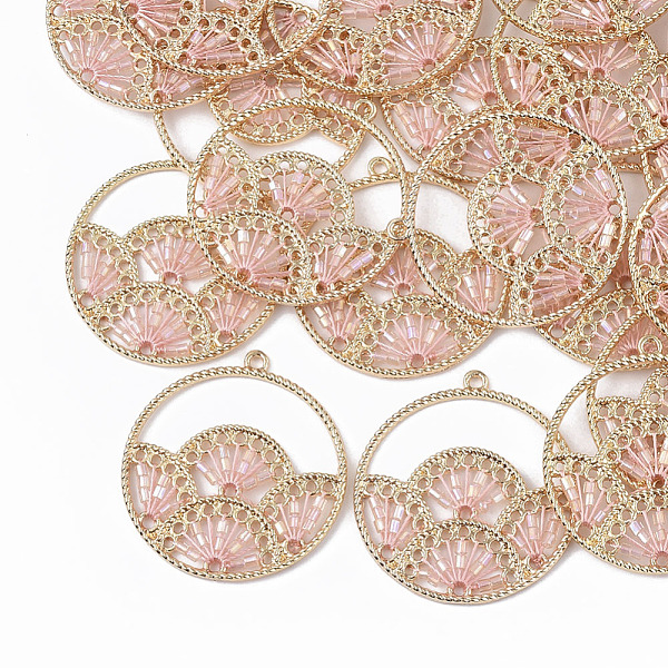 PandaHall Polyester Thread Woven Pendants, with Glass Seed Beads and Light Gold Plated Alloy Findings, Flat Round with Fan, Pink...
PandaHall Polyester Thread Woven Pendants, with Glass Seed Beads and Light Gold Plated Alloy Findings, Flat Round with Fan, Pink...