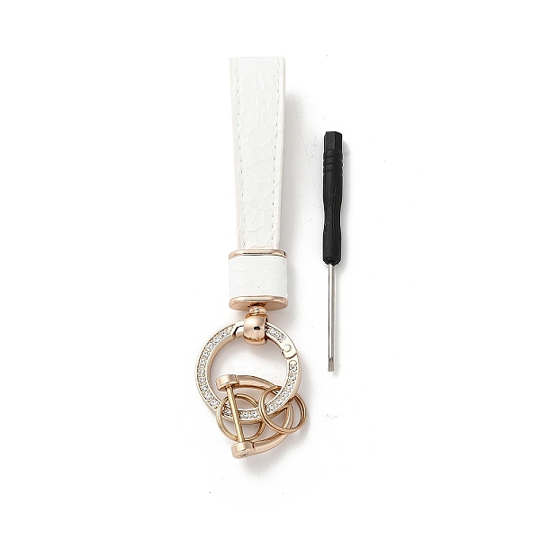 PandaHall Microfiber & Zinc Alloy & Crystal Rhinestone Keychain, Light Gold, White, 13.5cm Alloy White
PandaHall Microfiber & Zinc Alloy & Crystal Rhinestone Keychain, Light Gold, White, 13.5cm Alloy White
