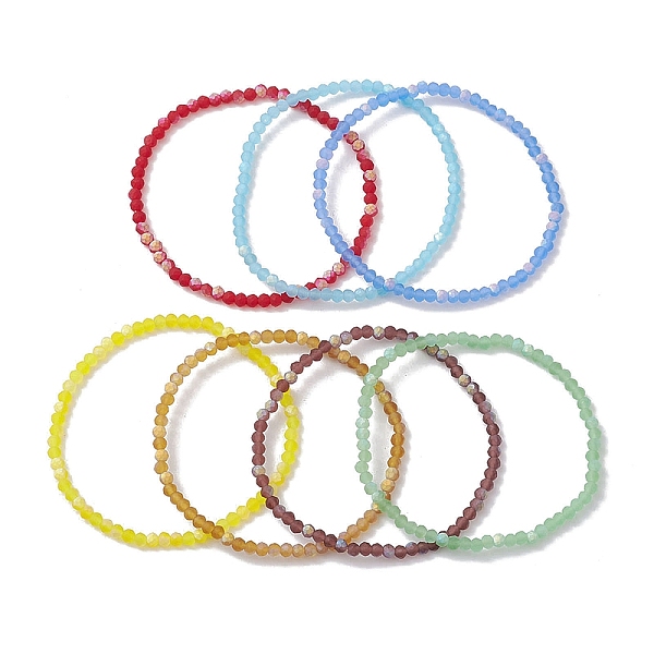 PandaHall 7Pcs 7 Styles Faceted Frosted Glass Beaded Stretch Bracelets for Women, Mixed Color, Inner Diameter: 2-1/8 ~ 2-3/8 inch(5.3~5.9cm)..., Multicolor
PandaHall 7Pcs 7 Styles Faceted Frosted Glass Beaded Stretch Bracelets for Women, Mixed Color, Inner Diameter: 2-1/8 ~ 2-3/8 inch(5.3~5.9cm)..., Multicolor