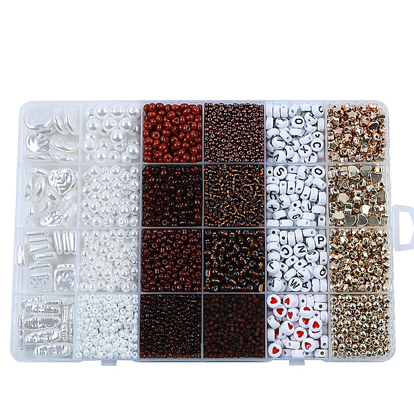 PandaHall DIY 24 Style Acrylic & ABS Beads Jewelry Making Finding Kit, Flat Round & Star & Barrel & Round & Heart & Strip & Rhombus, Coconut...
PandaHall DIY 24 Style Acrylic & ABS Beads Jewelry Making Finding Kit, Flat Round & Star & Barrel & Round & Heart & Strip & Rhombus, Coconut...