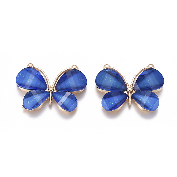 PandaHall Alloy Pendants, with Resin, Faceted, Butterfly, Light Gold, Royal Blue, 21~22x28~29x4.5mm, Hole: 2.5mm. Alloy+Resin Butterfly
PandaHall Alloy Pendants, with Resin, Faceted, Butterfly, Light Gold, Royal Blue, 21~22x28~29x4.5mm, Hole: 2.5mm. Alloy+Resin Butterfly