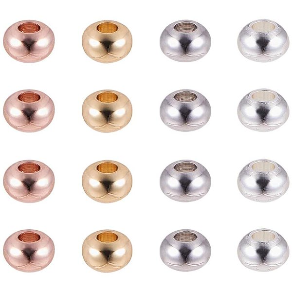 PandaHall PH 1Box About 80pcs 4 Color Smooth Rondelle Environmental Brass Bead Spacers for Jewelry Making (Platinum, Rose Gold, Sliver..., Multicolor
PandaHall PH 1Box About 80pcs 4 Color Smooth Rondelle Environmental Brass Bead Spacers for Jewelry Making (Platinum, Rose Gold, Sliver..., Multicolor