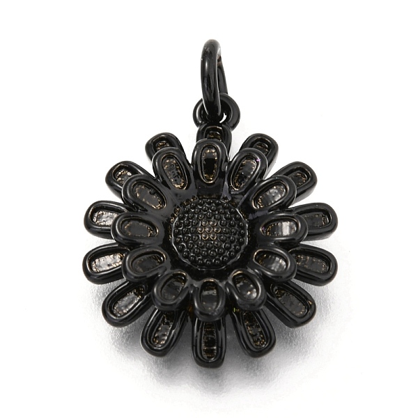 PandaHall Spray Painted Brass Pendants, with Jump Rings, Sunflower, Black, 17x14.5x3.5mm, Hole: 3mm Brass Flower Black
PandaHall Spray Painted Brass Pendants, with Jump Rings, Sunflower, Black, 17x14.5x3.5mm, Hole: 3mm Brass Flower Black