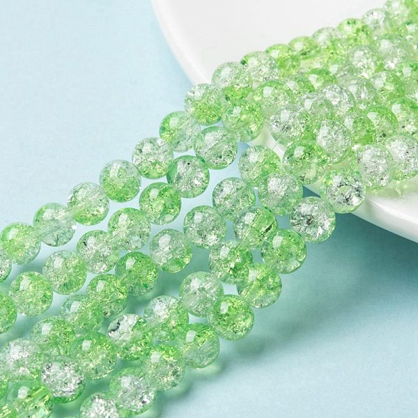 PandaHall Baking Painted Crackle Glass Bead Strands, Two Tone, Round, Light Green, 8mm, Hole: 1.3~1.6mm, about 100pcs/strand, 31.4 inch...
PandaHall Baking Painted Crackle Glass Bead Strands, Two Tone, Round, Light Green, 8mm, Hole: 1.3~1.6mm, about 100pcs/strand, 31.4 inch...