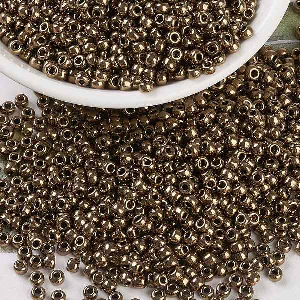 PandaHall MIYUKI Round Rocailles Beads, Japanese Seed Beads, 8/0, Metallic Colours, (RR457) Metallic Dark Bronze, 3mm, Hole: 1mm, about..., Brown
PandaHall MIYUKI Round Rocailles Beads, Japanese Seed Beads, 8/0, Metallic Colours, (RR457) Metallic Dark Bronze, 3mm, Hole: 1mm, about..., Brown
