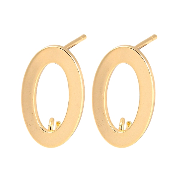 PandaHall Rack Plating Brass Stud Earring Findings, with Vertical Loops, Hollow Oval, Real 18K Gold Plated, 15.5x9.5mm, Hole: 2.5mm, Pin...
PandaHall Rack Plating Brass Stud Earring Findings, with Vertical Loops, Hollow Oval, Real 18K Gold Plated, 15.5x9.5mm, Hole: 2.5mm, Pin...
