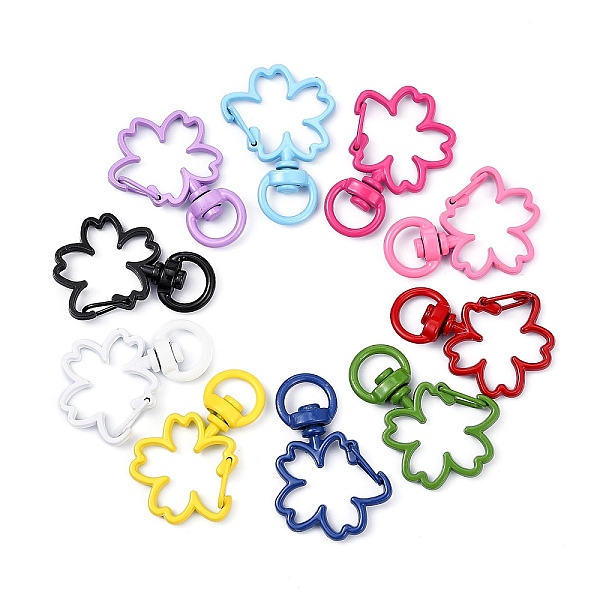 PandaHall Spray Painted Alloy Swivel Snap Hooks Clasps, Cadmium Free & Nickel Free & Lead Free, Flower, Mixed Color, 34~35.5x24.5x6mm, Hole..., Multicolor
PandaHall Spray Painted Alloy Swivel Snap Hooks Clasps, Cadmium Free & Nickel Free & Lead Free, Flower, Mixed Color, 34~35.5x24.5x6mm, Hole..., Multicolor
