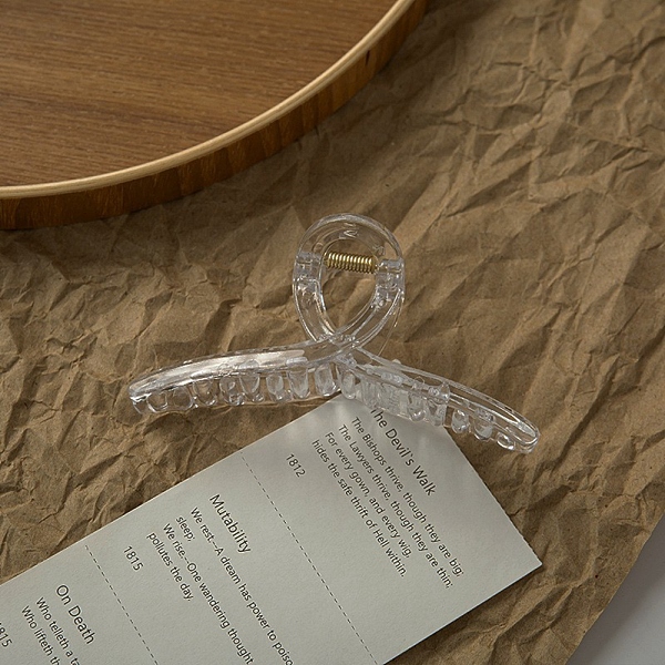 PandaHall Transparent Plastic Large Claw Hair Clips, with Iron Spring, for Girls Thick Hair, Clear, 52x110.5x33~40.8mm Plastic Clear
PandaHall Transparent Plastic Large Claw Hair Clips, with Iron Spring, for Girls Thick Hair, Clear, 52x110.5x33~40.8mm Plastic Clear