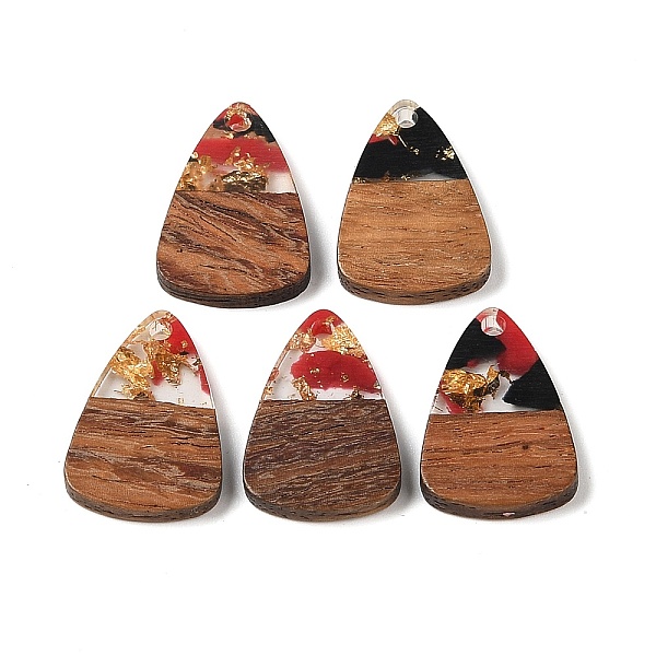 PandaHall Resin & Wood Pendants, with Gold Foil, Triangle Charm, Black, 23x15x3mm, Hole: 2mm Wood Triangle Black
PandaHall Resin & Wood Pendants, with Gold Foil, Triangle Charm, Black, 23x15x3mm, Hole: 2mm Wood Triangle Black
