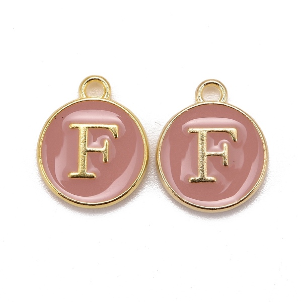 PandaHall Golden Plated Alloy Enamel Charms, Cadmium Free & Lead Free, Enamelled Sequins, Flat Round with Letter, Pink, Letter.F, 14x12x2mm...
PandaHall Golden Plated Alloy Enamel Charms, Cadmium Free & Lead Free, Enamelled Sequins, Flat Round with Letter, Pink, Letter.F, 14x12x2mm...