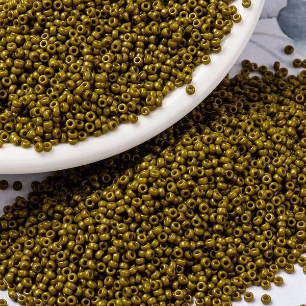 PandaHall MIYUKI Round Rocailles Beads, Japanese Seed Beads, (RR4491) Duracoat Dyed Opaque Spanish Olive, 15/0, 1.5mm, Hole: 0.7mm, about..., Green
PandaHall MIYUKI Round Rocailles Beads, Japanese Seed Beads, (RR4491) Duracoat Dyed Opaque Spanish Olive, 15/0, 1.5mm, Hole: 0.7mm, about..., Green