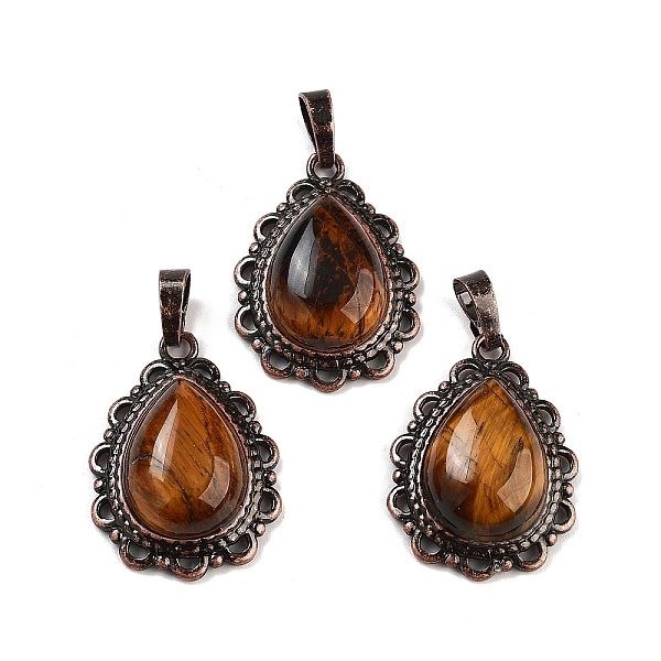 PandaHall Natural Tiger Eye Teardrop Pendants, Red Copper Tone Brass Charms, 28.5x20.5x7mm, Hole: 8x5mm Tiger Eye Teardrop
PandaHall Natural Tiger Eye Teardrop Pendants, Red Copper Tone Brass Charms, 28.5x20.5x7mm, Hole: 8x5mm Tiger Eye Teardrop