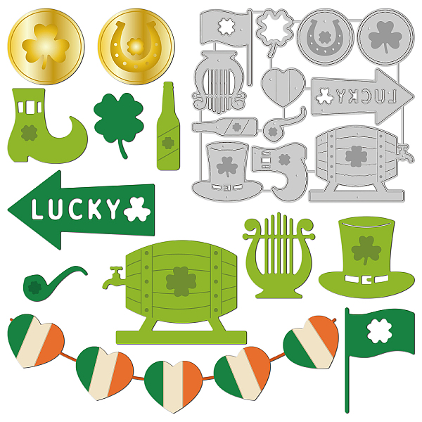 PandaHall Saint Patrick's Day Carbon Steel Cutting Dies Stencils, for DIY Scrapbooking, Photo Album, Decorative Embossing Paper Card...
PandaHall Saint Patrick's Day Carbon Steel Cutting Dies Stencils, for DIY Scrapbooking, Photo Album, Decorative Embossing Paper Card...