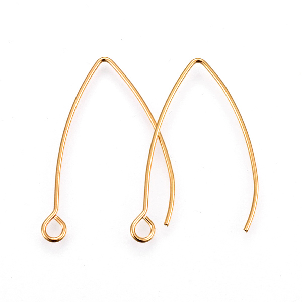 PandaHall 304 Stainless Steel Earring Hooks, Ear Wire, with Horizontal Loop, Golden, 29~30x20x0.9mm, Hole: 2mm, Pin: 0.9mm 304 Stainless...
PandaHall 304 Stainless Steel Earring Hooks, Ear Wire, with Horizontal Loop, Golden, 29~30x20x0.9mm, Hole: 2mm, Pin: 0.9mm 304 Stainless...