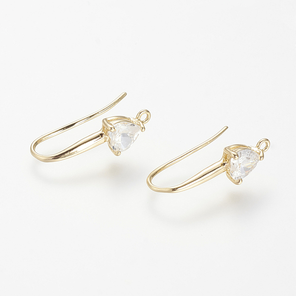 PandaHall Brass Cubic Zirconia Earring Hooks, Ear Wire, with Vertical Loop, Real 18K Gold Plated, 22x13mm, Hole: 2mm, 18 Gauge, Pin: 1mm...
PandaHall Brass Cubic Zirconia Earring Hooks, Ear Wire, with Vertical Loop, Real 18K Gold Plated, 22x13mm, Hole: 2mm, 18 Gauge, Pin: 1mm...