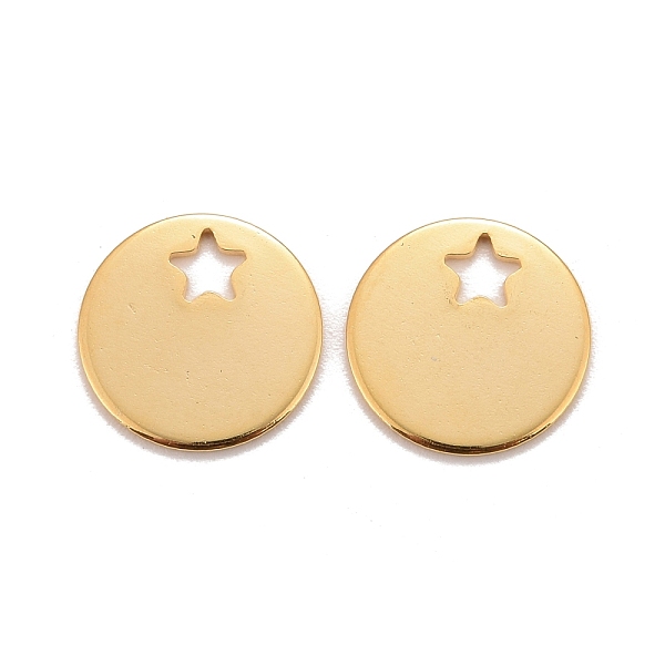 PandaHall 201 Stainless Steel Charms, Flat Round with Star, Real 24k Gold Plated, 12.5x12.5x0.8mm, Hole: 2.5mm 201 Stainless Steel Flat...
PandaHall 201 Stainless Steel Charms, Flat Round with Star, Real 24k Gold Plated, 12.5x12.5x0.8mm, Hole: 2.5mm 201 Stainless Steel Flat...
