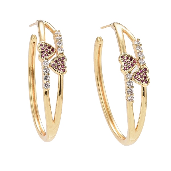 PandaHall Cerise Cubic Zirconia Stud Earrings, Rack Plating Brass Half Hoop Earrnigs for Women, Cadmium Free & Lead Free, Real 18K Gold..., Red
PandaHall Cerise Cubic Zirconia Stud Earrings, Rack Plating Brass Half Hoop Earrnigs for Women, Cadmium Free & Lead Free, Real 18K Gold..., Red