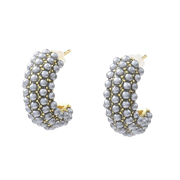 PandaHall Gainsboro Plastic Pearl Beaded Stud Earrings, Brass Half Hoop Earrings, Long-Lasting Plated, Lead Free & Cadmium Free, Real 18K..., Gray
PandaHall Gainsboro Plastic Pearl Beaded Stud Earrings, Brass Half Hoop Earrings, Long-Lasting Plated, Lead Free & Cadmium Free, Real 18K..., Gray