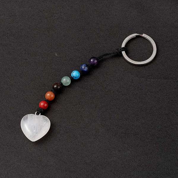PandaHall 7 Chakra Gemstone Beads Keychain, Natural Quartz Crystal Heart Charm Keychain for Women Men Hanging Car Bag Charms, 13cm Quartz...
PandaHall 7 Chakra Gemstone Beads Keychain, Natural Quartz Crystal Heart Charm Keychain for Women Men Hanging Car Bag Charms, 13cm Quartz...