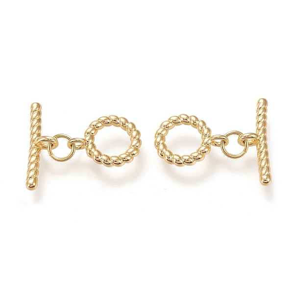 PandaHall Brass Toggle Clasps, Long-Lasting Plated, Twist Ring & Bar, Real 18K Gold Plated, Twist Ring: 13x10x2~3.5mm, Hole: 1.8mm, Bar...
PandaHall Brass Toggle Clasps, Long-Lasting Plated, Twist Ring & Bar, Real 18K Gold Plated, Twist Ring: 13x10x2~3.5mm, Hole: 1.8mm, Bar...